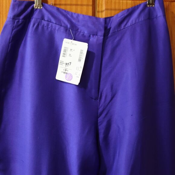 Vintage Vision Apparel Royal Purple Silk Pants 12 - Picture 8 of 14